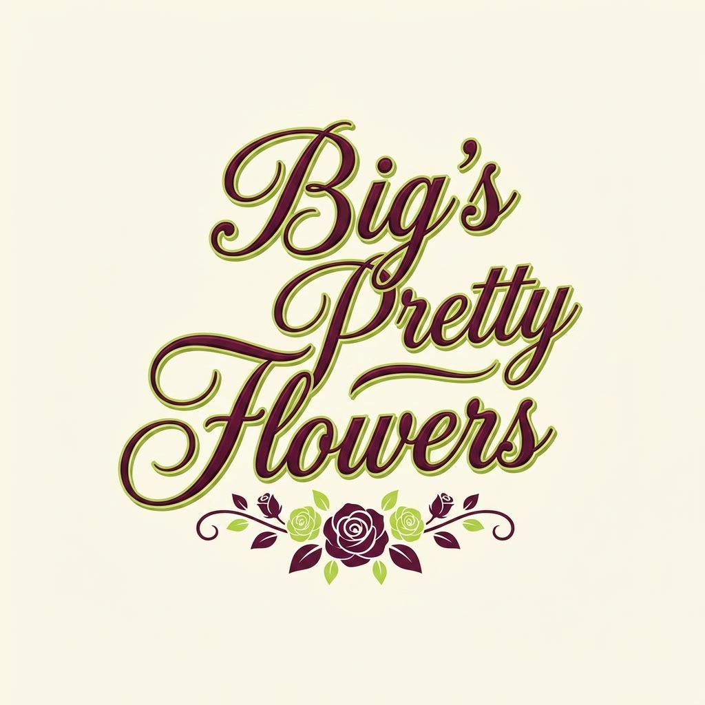 Big's Pretty Flowers logo wordmark
